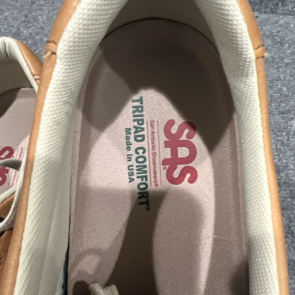 SAS Bout Time Lux Comfort Tan Leather Loafer Shoes Mens Size 12.5 N Orthopedic